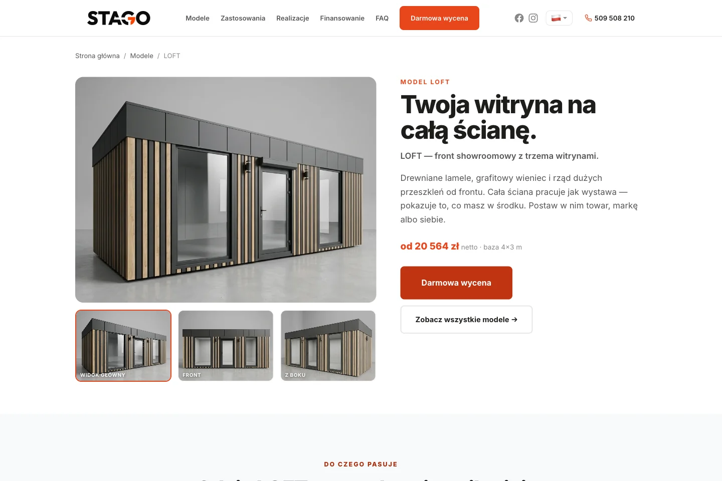 STAGO — Oferta w kontekście, zrzut strony realizacji ISIKO